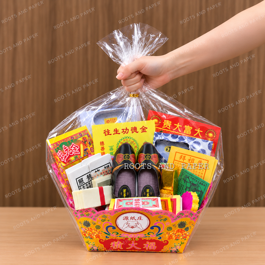 Ancestor (Female) Daily Essentials Hamper 女祖先日常所需礼篮 | Clothes, Shoes & Joss Paper Offerings