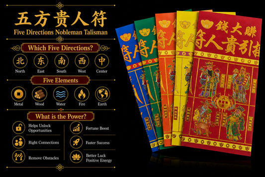 5-in-1 Nobleman Paper, Blessed by the God of Wealth  财神加持贵人纸 (五合一）