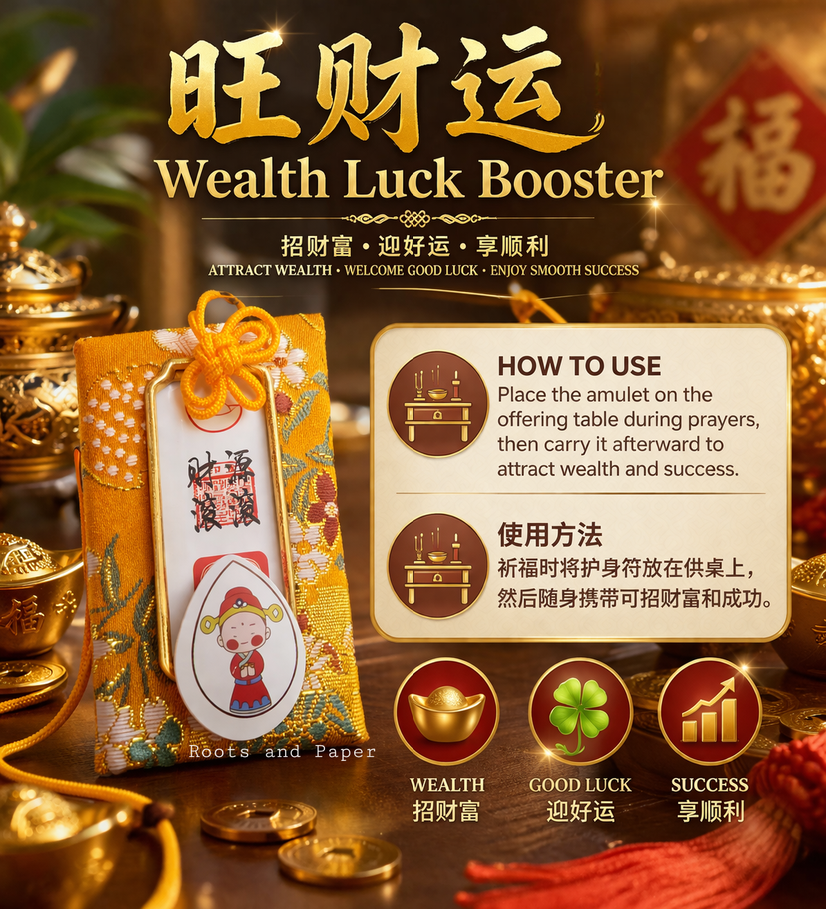 [Pray with Intention] Wealth Luck Booster | A complete set to enhance personal wealth and luck 旺财运套装 | 助您提升个人财富和运气