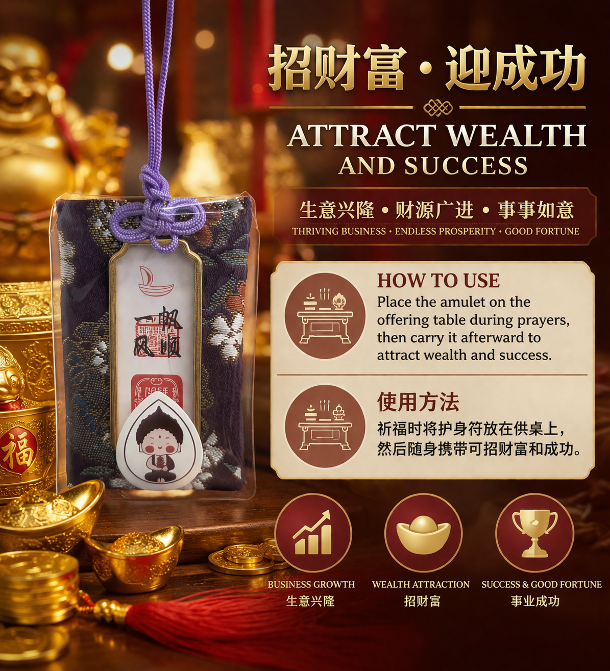 [Pray with Intention] Business Prosperity Set | Pray for Business Growth  旺生意供品套装｜祈求生意兴旺