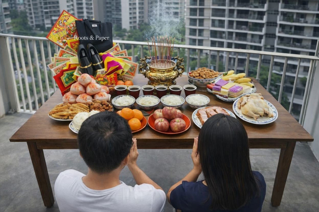 Ancestor Hamper (Female)  – Easy Carry All-in-One Bundle with Prayer Script