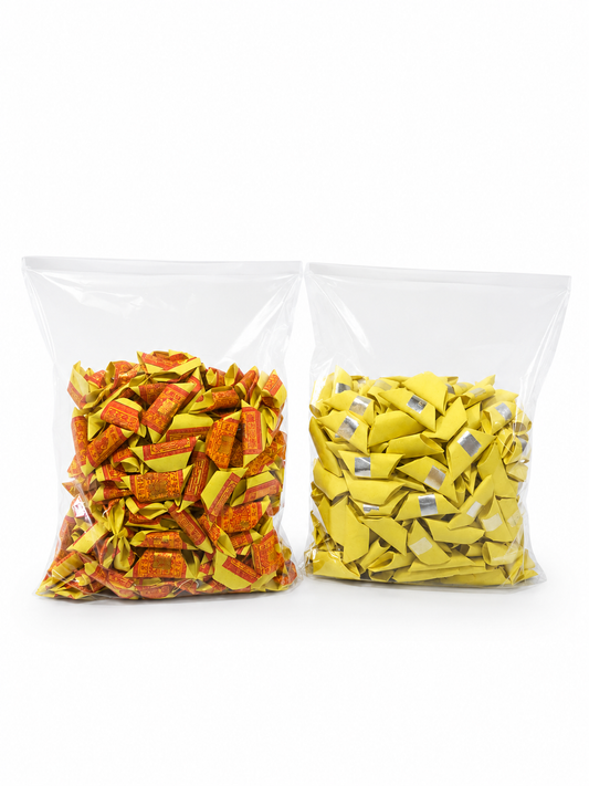 Folded Ingots | Gold & Silver Joss Paper 金银元宝 (300pcs x 2 Bags)