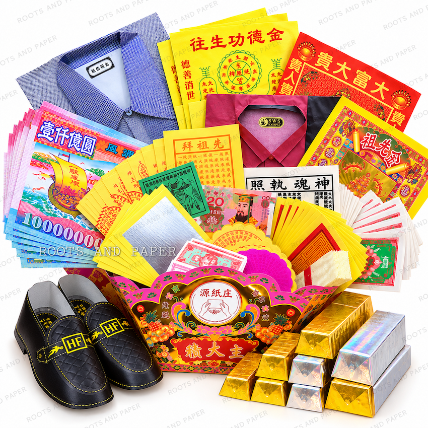 Ancestor (Male) Daily Essentials Hamper 男祖先日常所需礼篮 | Clothes, Shoes & Joss Paper Offerings