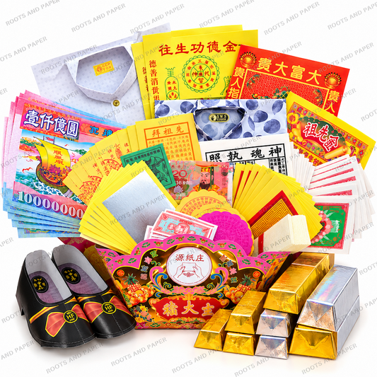 Ancestor (Female) Daily Essentials Hamper 女祖先日常所需礼篮 | Clothes, Shoes & Joss Paper Offerings