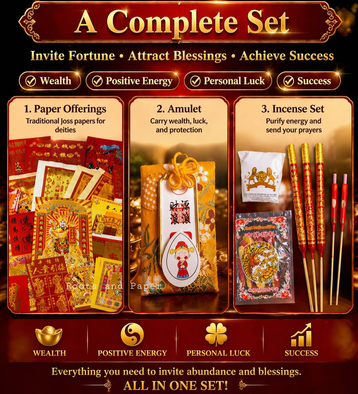 [Pray with Intention] Wealth Luck Booster | A complete set to enhance personal wealth and luck 旺财运套装 | 助您提升个人财富和运气